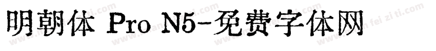 明朝体 Pro N5字体转换